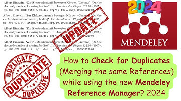 How to Check for Duplicates (Merging Same References) in Mendeley cite Reference Manager? #research