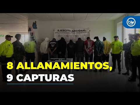Nine alleged members of 'Los Popeyes' captured in Santander