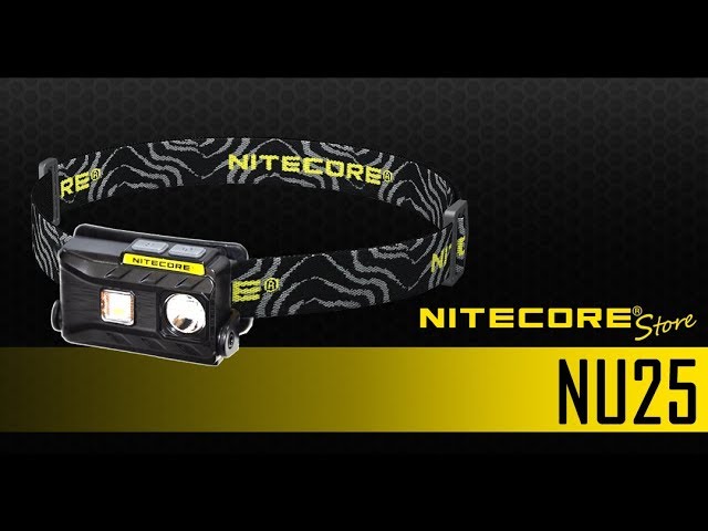 0.99 Ounce Lightweight Headlight Nitecore NU25 USB Rechargeable Headlamp 360 Lumen Triple Output High CRI