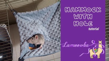 Hammock for small pets with a hole - DIY