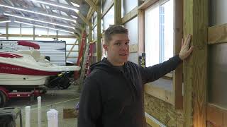 Pole Barn Build Post Frame Plumbing and Concrete prep EP.10
