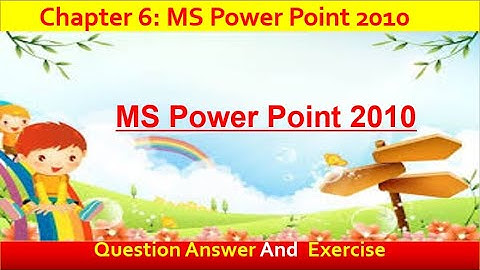 #mspowerpoint Microsoft Power Point 2010 Question answer and exercise