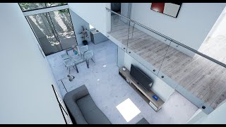 PLANO DE CASA PEQUEÑA MINIMALISTA  | DOBLE ALTURA