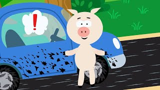Котенок и автомойка - Черная грязь 🚜 Мультфильм для детей