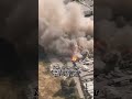 آتش سوزی پالت کنار رودخانه ای
