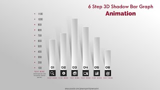 65.Create 6 Step 3D Shadow Bar Graph Animation|Powerpoint Animations