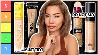 RANKING ALL OF MY CONCEALERS | 40+ from best to worst | oily skin