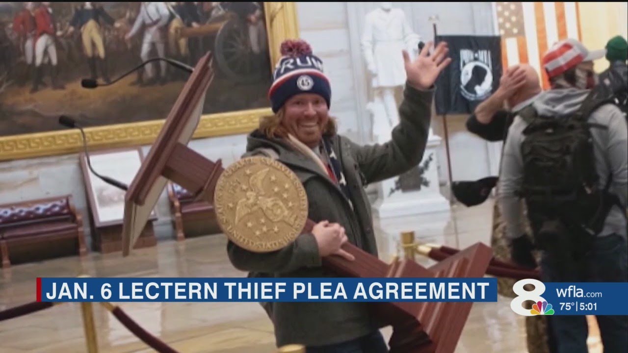 Florida man who took Nancy Pelosi's lectern during Capitol riot pleads ...