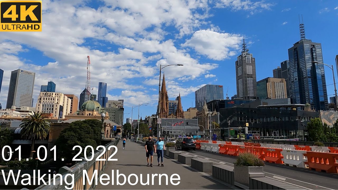 Walking In The City | 01.01.2022 | Melbourne Australia | 4K UHD