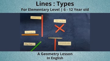 Different Types of Lines - Geometry Lesson | 6-12 Years Old | Elementary Level