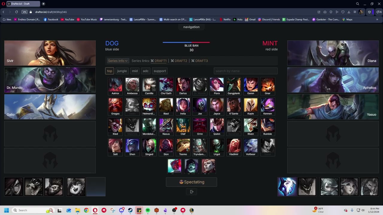 MINT Crashouts vs Dorado Iota Scrim