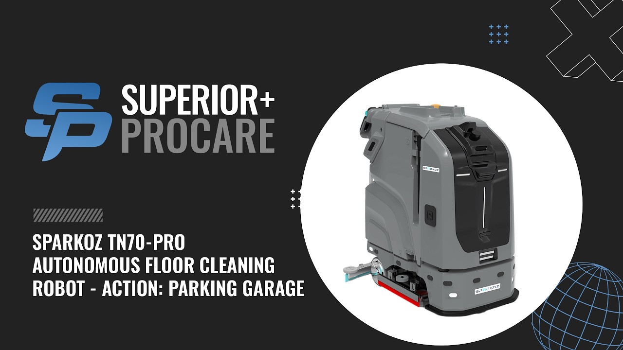 SPARKOZ TN70-PRO AUTONOMOUS FLOOR CLEANING ROBOT - ACTION: PARKING