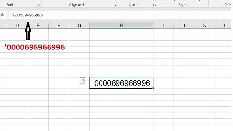 Cách viết số không trong Excel