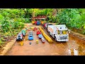 Wow !!! Mobil Truk Rc Tronton Panjang Bongkar Penuh Mobil Mobilan Mixer, Loader, Kereta Api, Ambulan