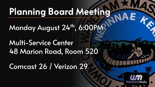 Wareham Planning Board Meeting 8/24/26