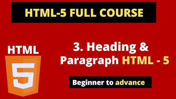 Heading and Paragraph | html full course for beginners in Hindi and Urdu #3