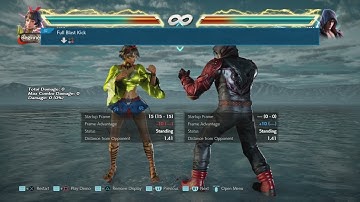 Josie movelist with frame data display season 4 (opponent all block)