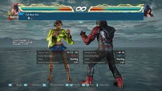 Josie movelist with frame data display season 4 (opponent all block)