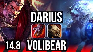 DARIUS vs VOLIBEAR (TOP) | 2200+ games, Legendary, 37k DMG | KR Master | 14.8