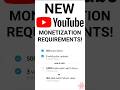 Youtube has reduced monetization requirements