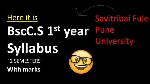 Bsc CS 1st year syllabus | subjects with marks | Pune University