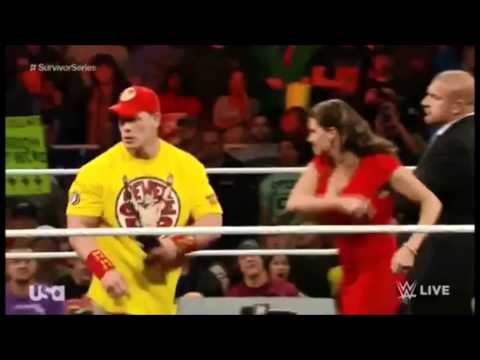 Stephanie Mcmahon Slaps John Cena