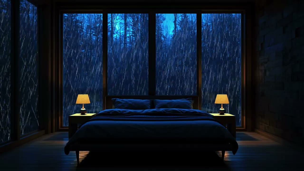 Rainy City Nights 🌧️ 8 Hour Rain Sounds for Deep Sleep & Relaxation