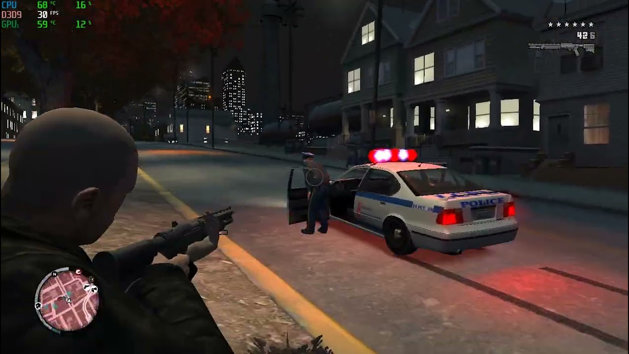 GTA 4 The Lost and Damned - 30 FPS Lock 6 Star Difficulty Test