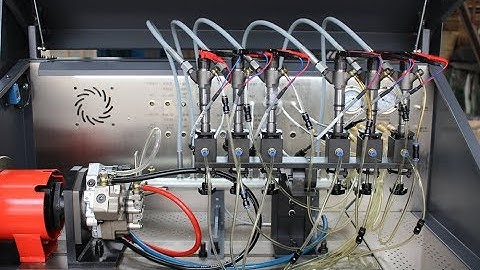 Common rail test bench testing 6 injectors