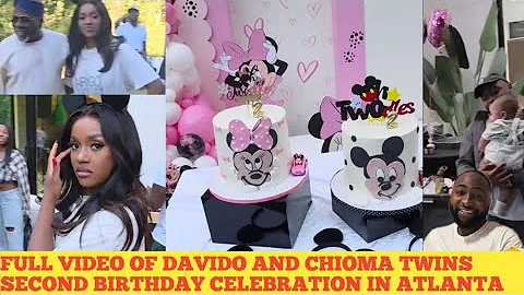 FULL VIDEO OF DAVIDO AND CHIOMA TWINS BIRTHDAY PARTY IN ATLANTA AS THEY OFFICIALLY UNVEIL THEIR FACE