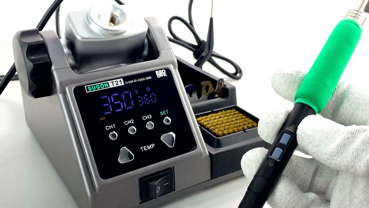 Estación De Soldadura Digital Sugon T21 C210 3 Puntas
