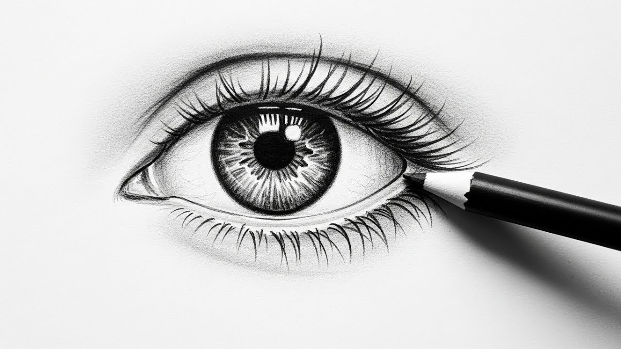 Want to Draw REALISTIC Eyes in Minutes? Try This Charcoal Pencil Technique