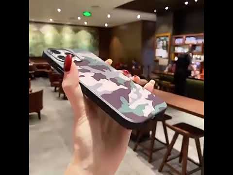 Силиконовый чехол "Camouflage" зеленый для iPhone 13 Mini