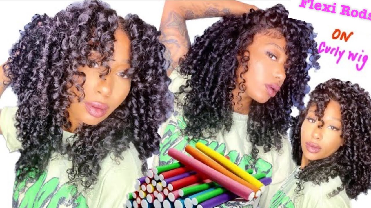 Flexi Rods On My Curly Wig| Came Out Beautiful 😍 Unice Hair