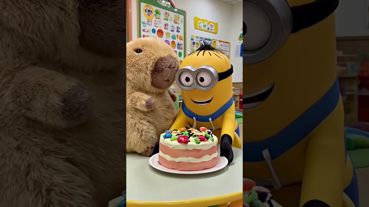 Guess Who Came To Celebrate Capybara S Birthday Today Happybirthday Minions Cute