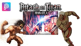 [EREN vs REINER ATTACK ON TITAN] PicsArt Triple Exposure | Editing Tutorial screenshot 5