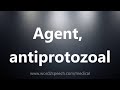 Agent, antiprotozoal - Medical Definition