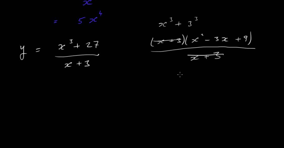 Differentiation The Quotient Rule - YouTube