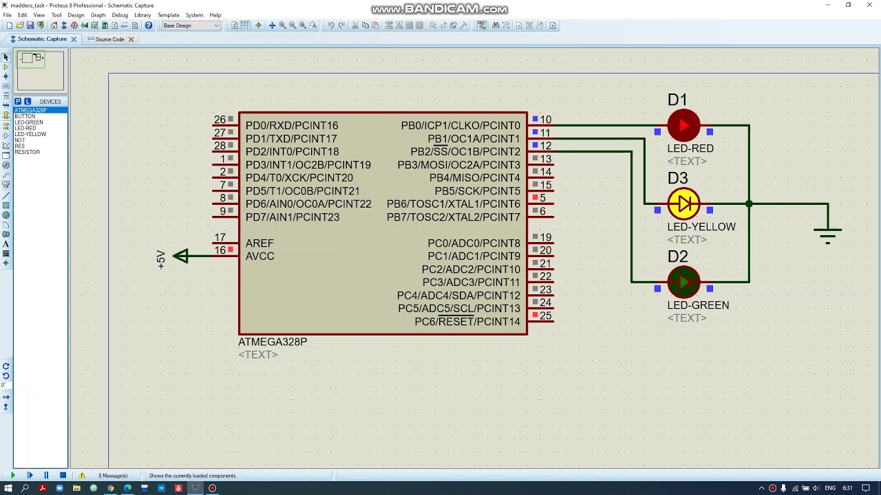 ATMega328p Arduino MCU Proteus Avr Simulation YouTube