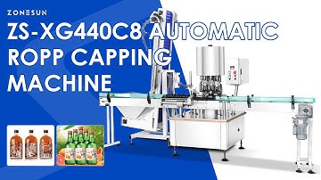 ZONESUN ZS-XG440C8 Automatic ROPP Capping Machine with Cap Feeder