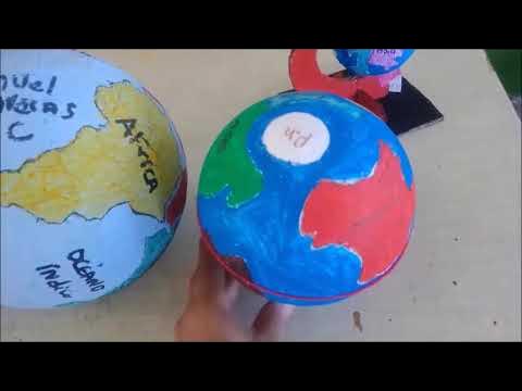 montar Sucio Fructífero Ejemplos de como hacer un globo terráqueo con material reciclado - YouTube