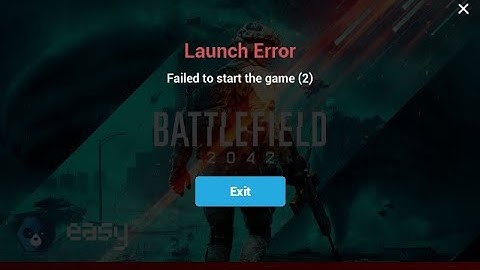 Battlefield 2042 - Launch Error - Failed to start the game (2) - SOLUTION IN DESC!
