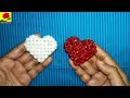 DIY Beaded Heart Shape Tutorial || How To Make a Pearl Beaded Heart or Love Shape || Native Beadwork