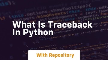 what is traceback in python