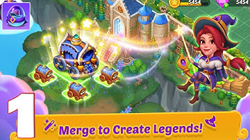 Merge Witches - merge & match to discover calm life - Gameplay Walkthrough Part 1 (iOS, Android)