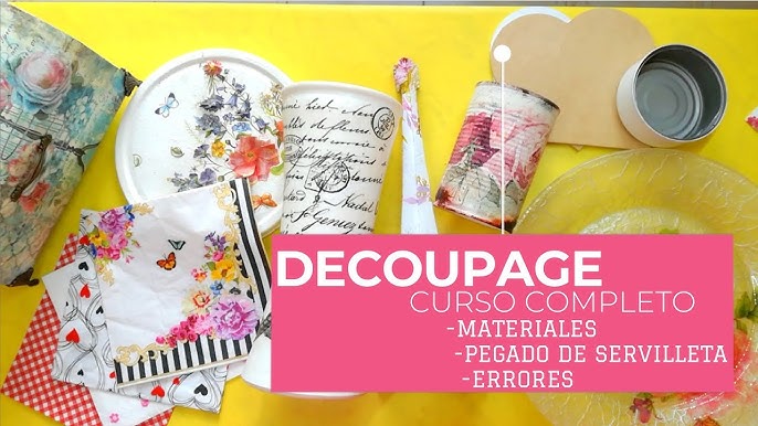 Decoupage para principiantes - Material basico - Tipos de pegamentos 