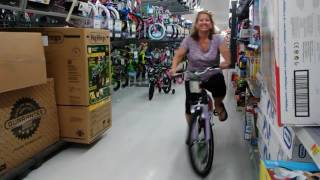 Test riding Schwinn bike at walmart Test riding Schwinn bike at walmart