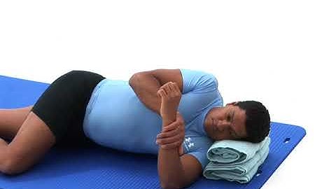Shoulder Internal Rotation Stretch (side lying)