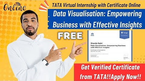 Free TATA Virtual Internship Certification Online | Data Visualization Internship Certification