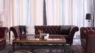 Stringmarch Chesterfield Leather Sofa | Classic Meets Modern Luxury | Leather Galleria